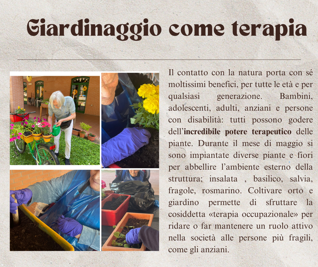 Giardinaggio come terapia al Felice Carri di Gualtieri