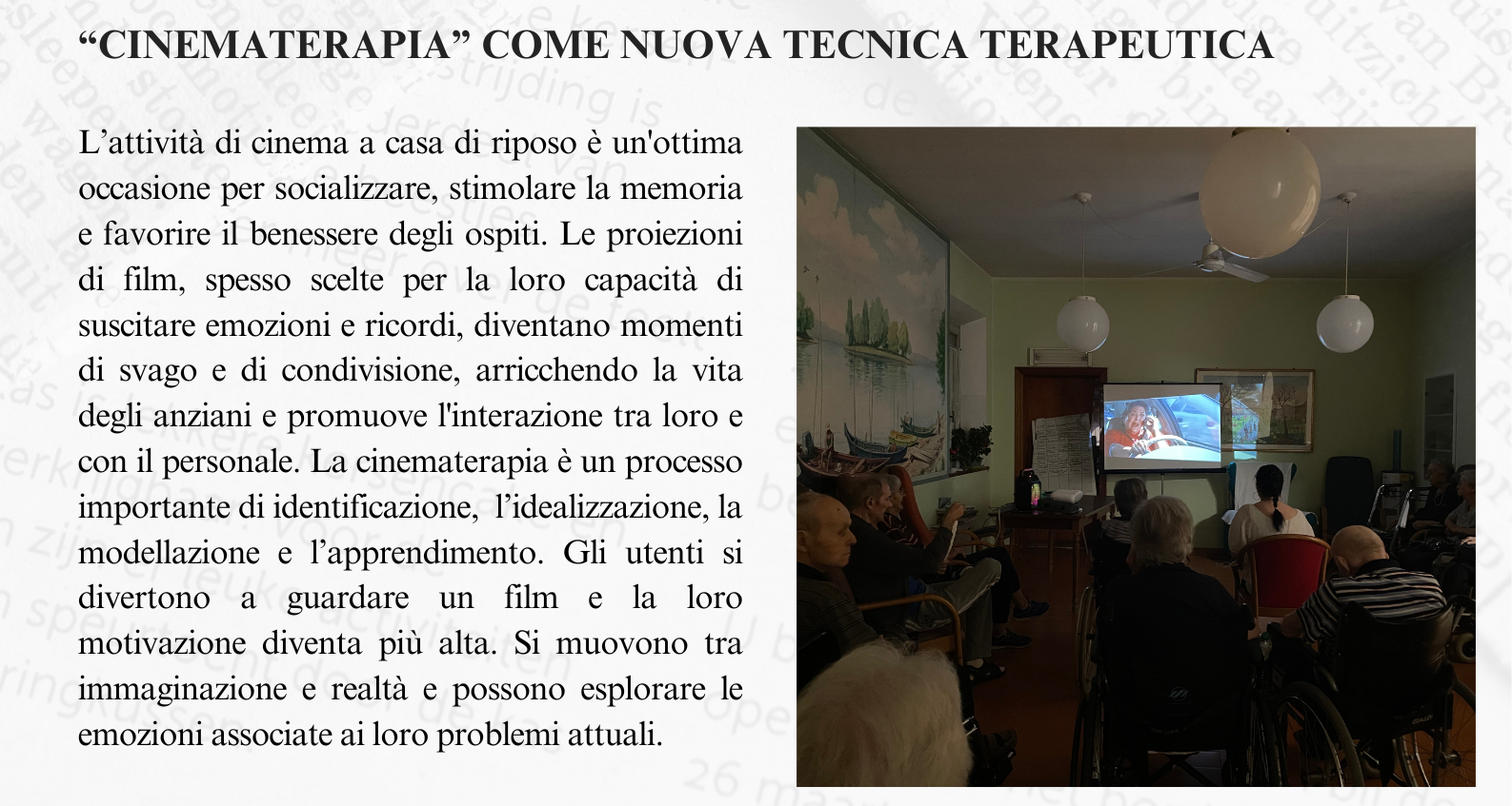 ''Cinematerapia'' al Felice Carri di Gualtieri