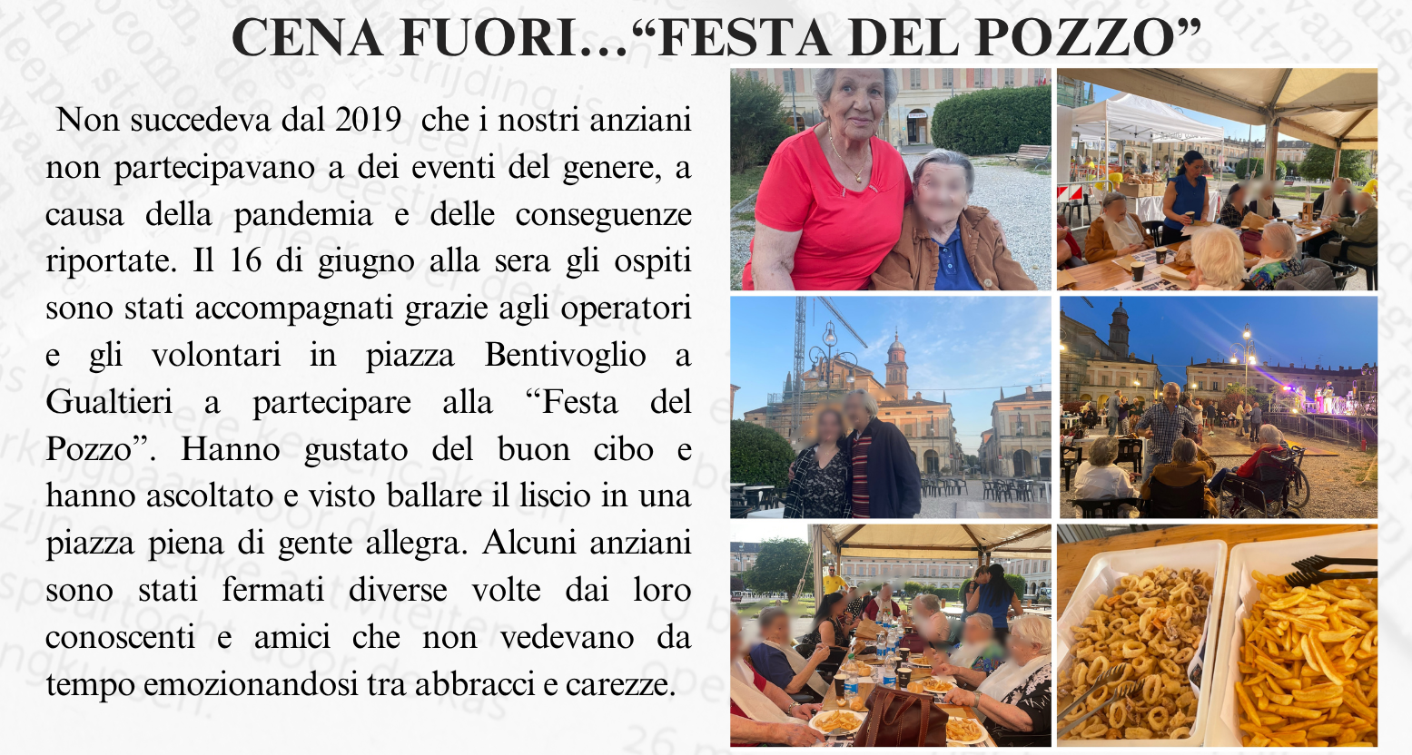 Cena fuori alla ''Festa del Pozzo''